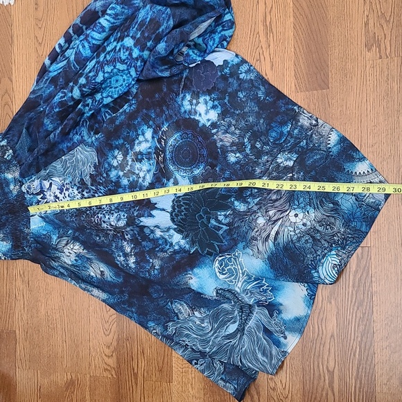 Desigual Women's Blue Batik Summer Skirt (SzS) - Picture 10 of 10